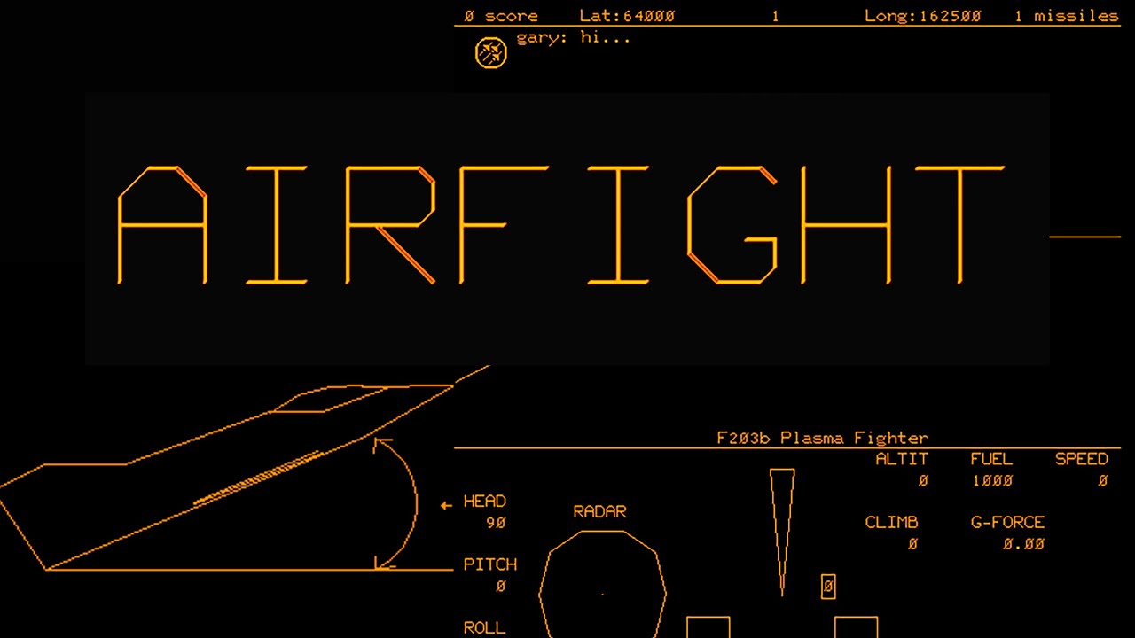 Airfight - PLATO System - (1974) First 3D flight simulator