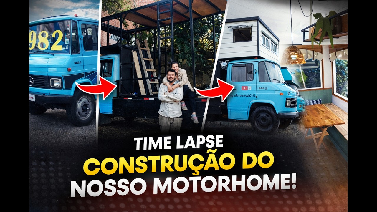 Time lapse - Construção artesanal motorhome, diy motor-casa sobre rodas (inicio ao fim)