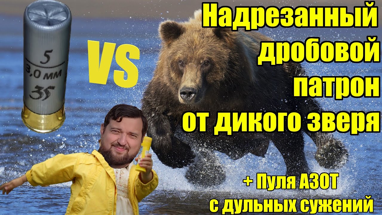 Надрезанный дробовой патрон или защита от дикого зверя. Стрельба пулей АЗОТ с дульных сужений ИЖ 27