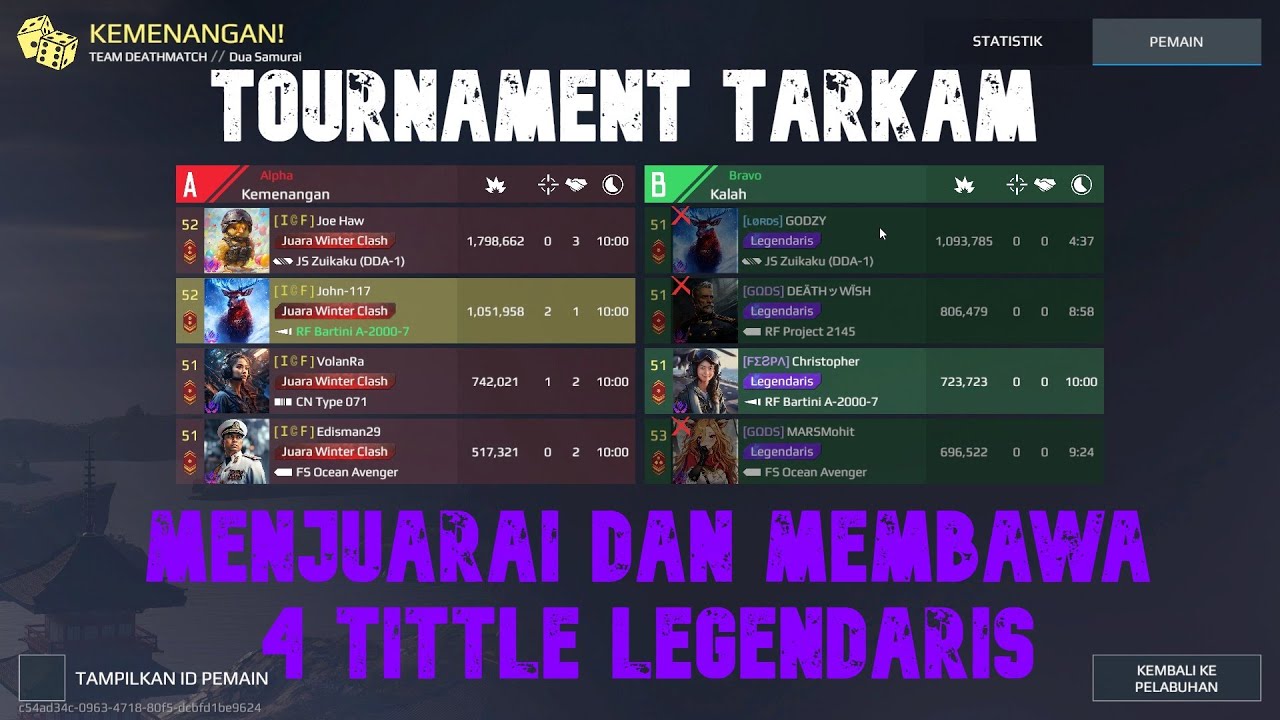 Kita Menjuarai Tournament Tarkam | Berhasil  Membawa 4 Tittle Legendaris | Modern Warships