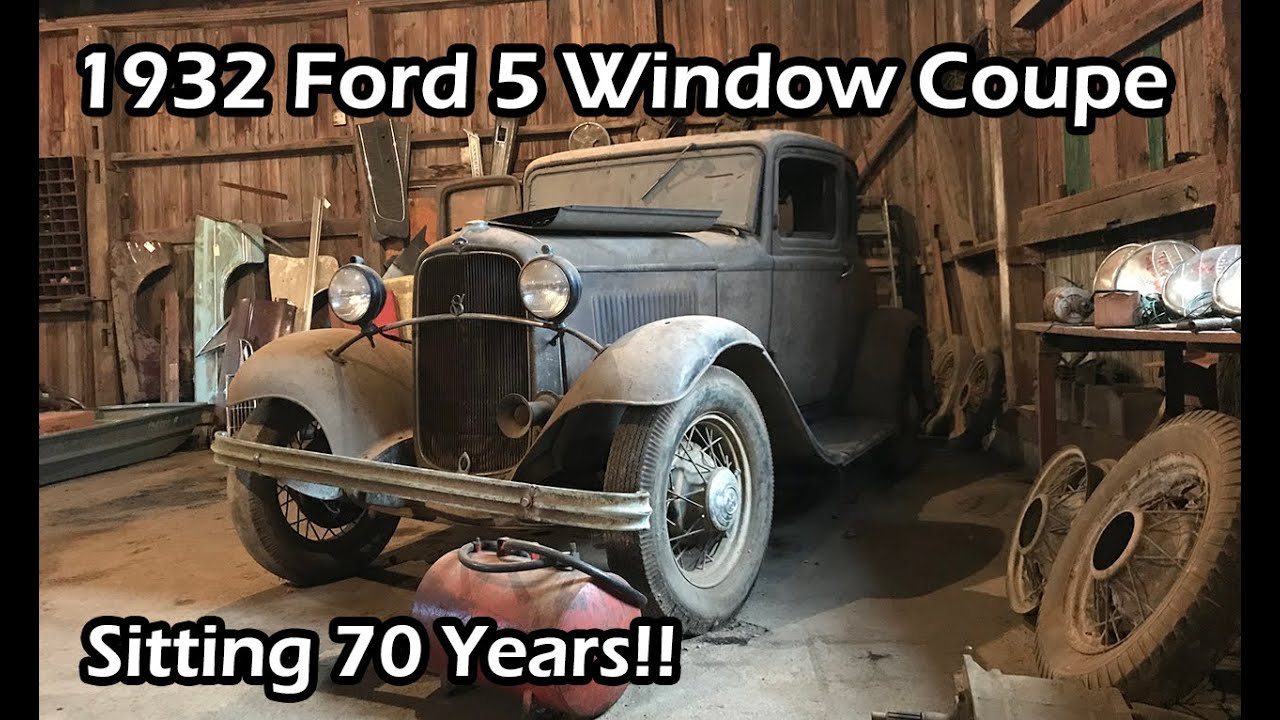 Estate Auction Adventure- 1932 Ford Coupe Barn Find !