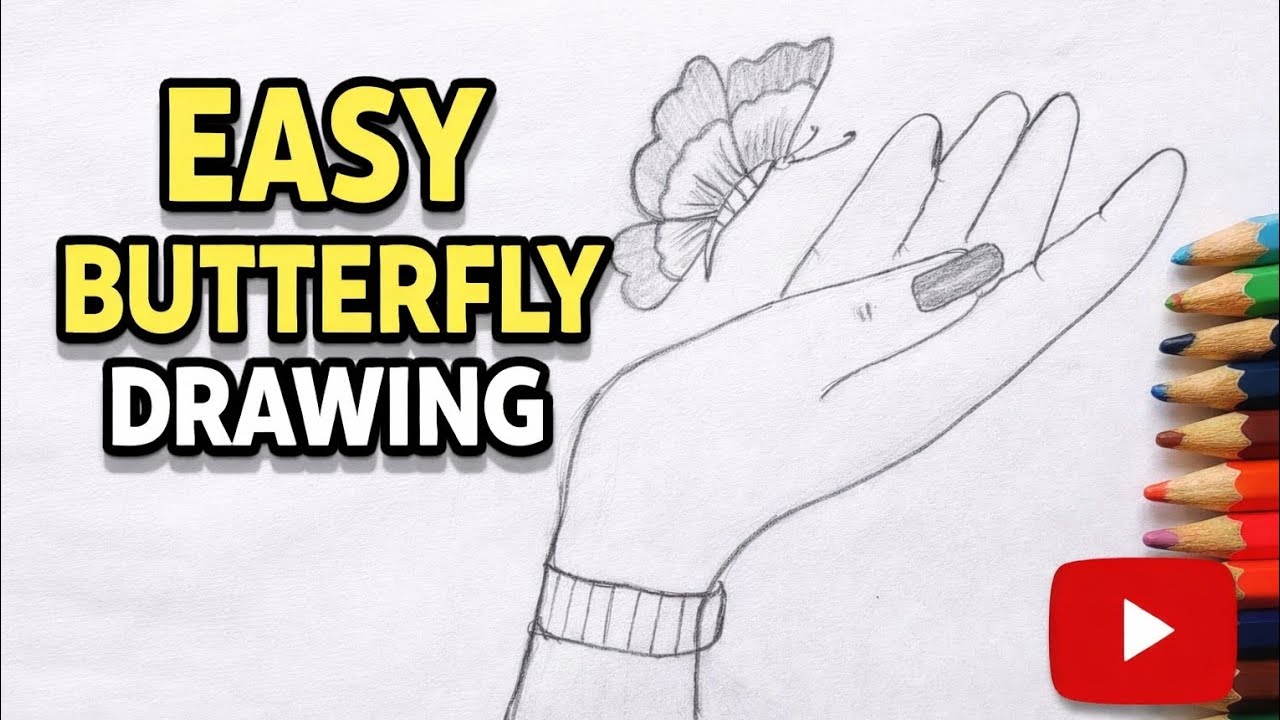How to Draw Butterfly on Hand Step by Step