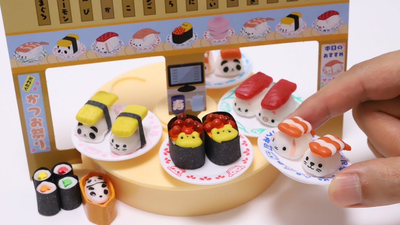 Miniature Fake Food Making Kit Cooking Puchi Animal Sushi Set
