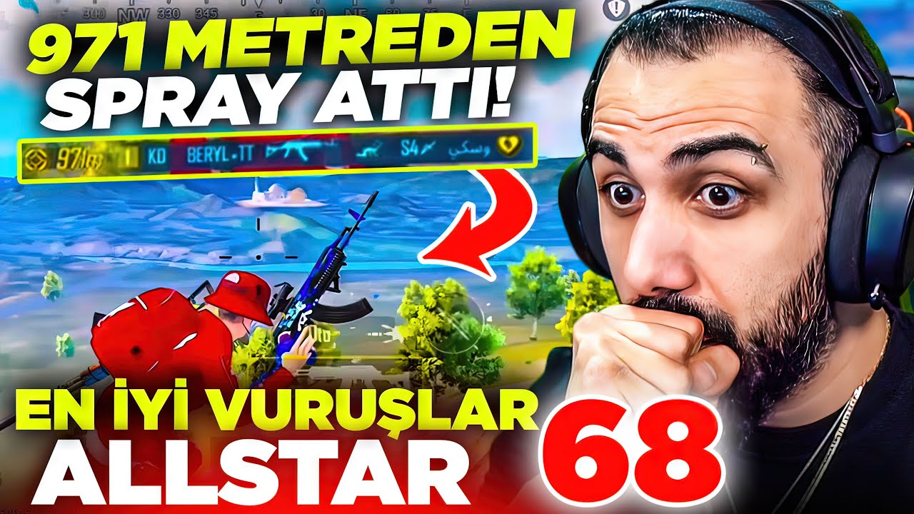 971 METREDEN M762 İLE SPRAY ATIP VURDU!! 😱 İMKANSIZ OLAY! EN İYİ VURUŞLAR ALLSTAR #68 | PUBG MOBILE