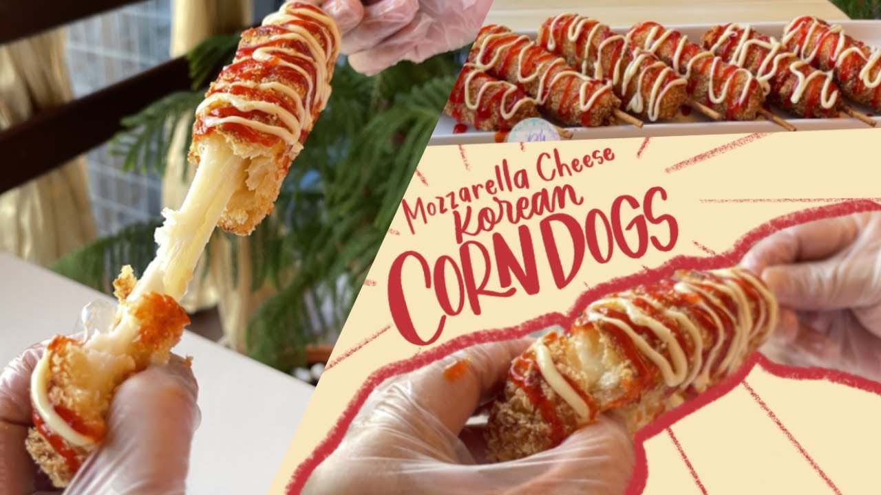 EASY TO MAKE MOZZARELLA CHEESE CORN DOGS (Korean Street Food Recipe) | A Dash of Momma
