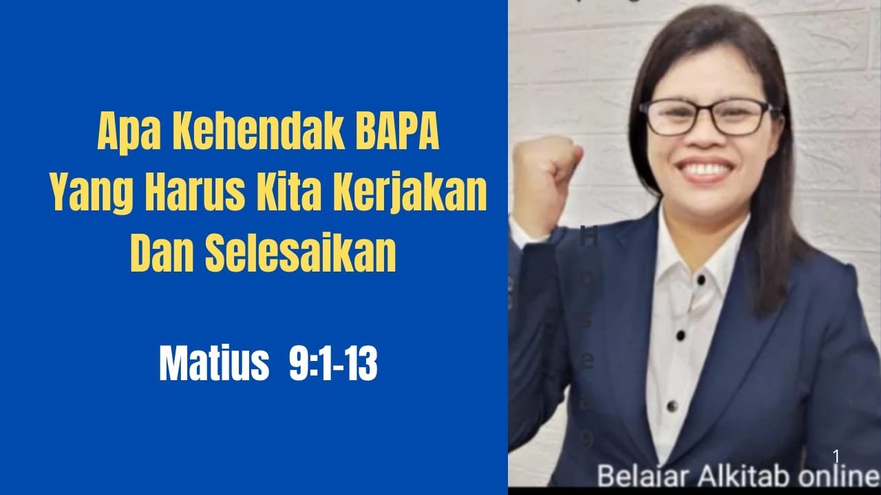 Apa Kehendak BAPA Yang Harus Kita Kerjakan Dan Selesaikan#Ministry100Channel