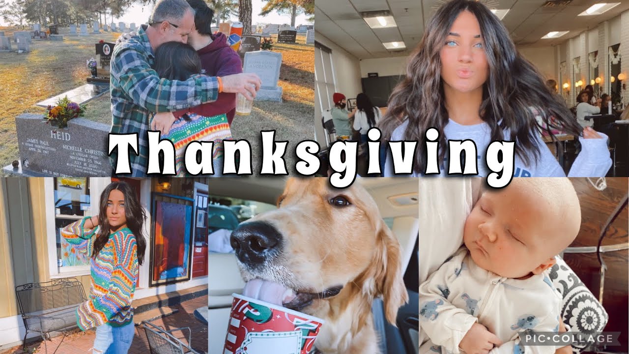 VLOGMAS 01 | Thanksgiving, chopped Hair, mom’s bday, babies & pups