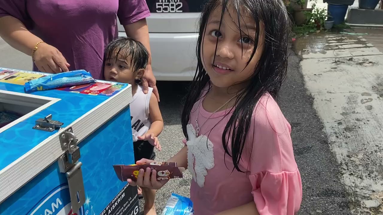 Swimming, eating ice cream