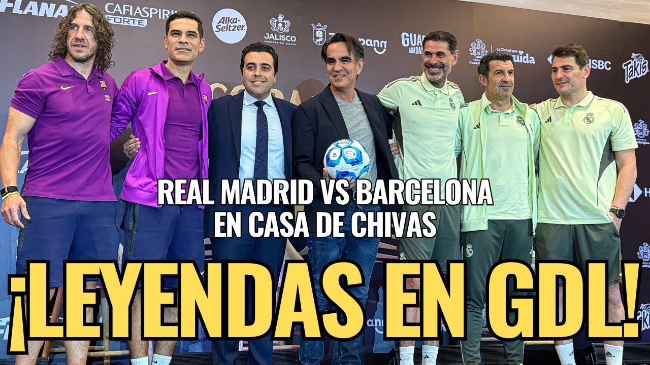 🚨¡LEYENDAS de REAL MADRID y Barcelona en GUADALAJARA! Se enfrentan en CASA de CHIVAS 🚨