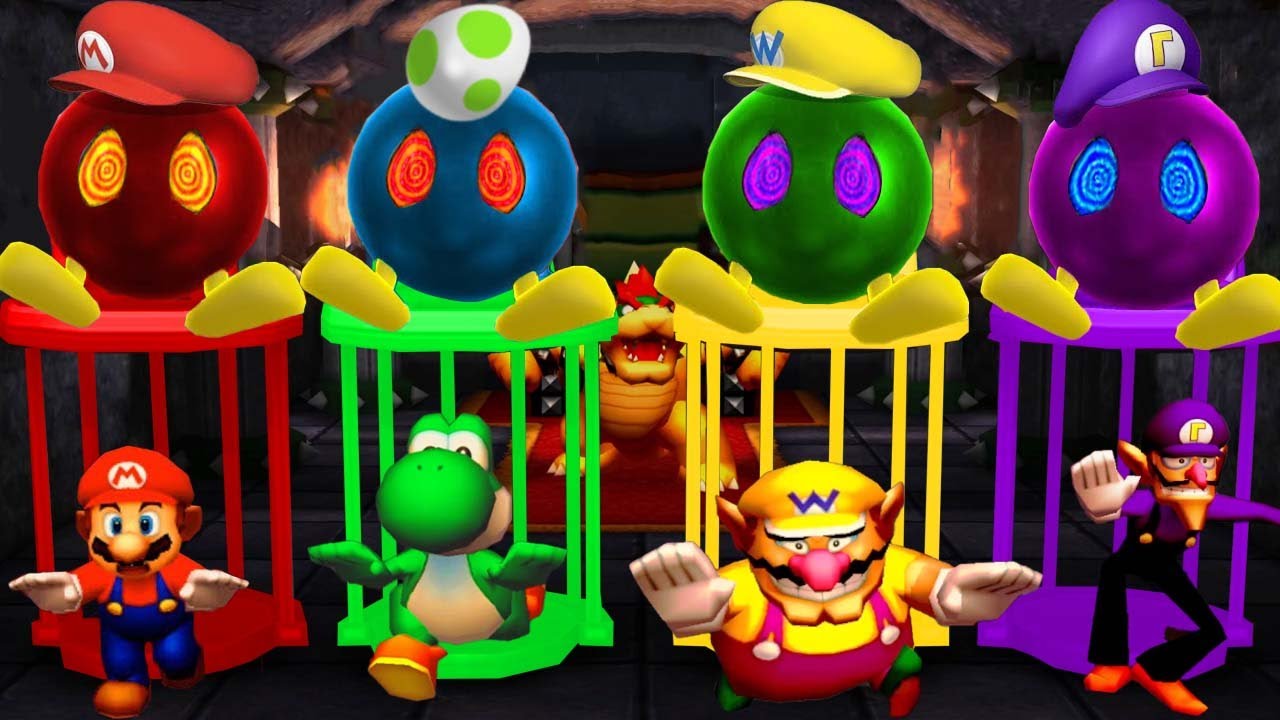 [Mario Party 100 Mini Game Collection] Mini Games Mario Vs Yoshi Vs Wario Vs Waluigi