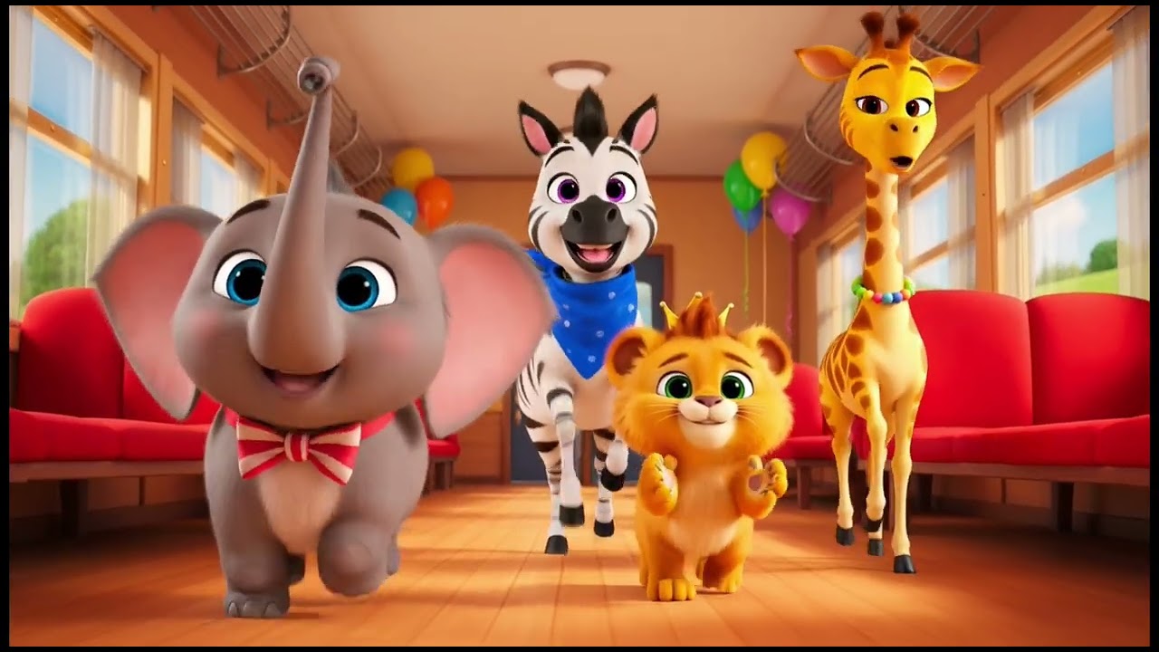 O Trenzinho dos Bichinhos 🚂🐘🦁🐵 | Música Infantil Animada | Cantinho Musical Infantil