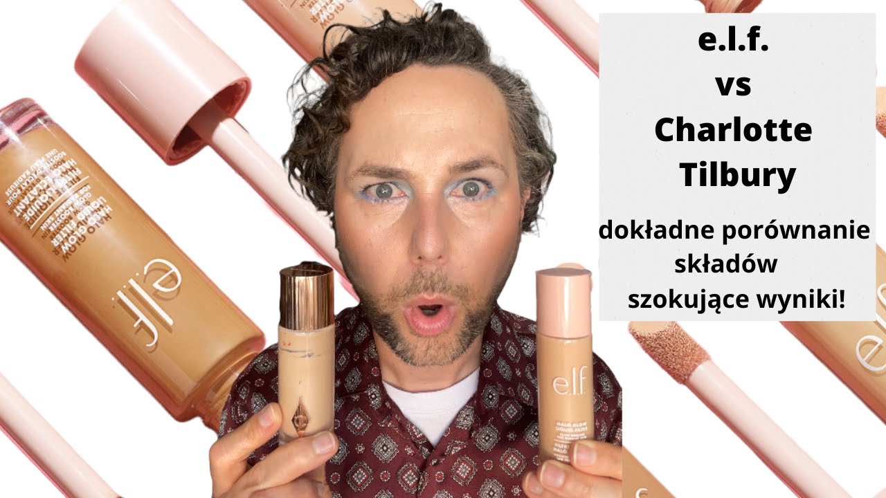 Test i porównanie e.l.f. Halo Glow Liquid Filter z Charlotte Tilbury Hollywood Flawless Filter!