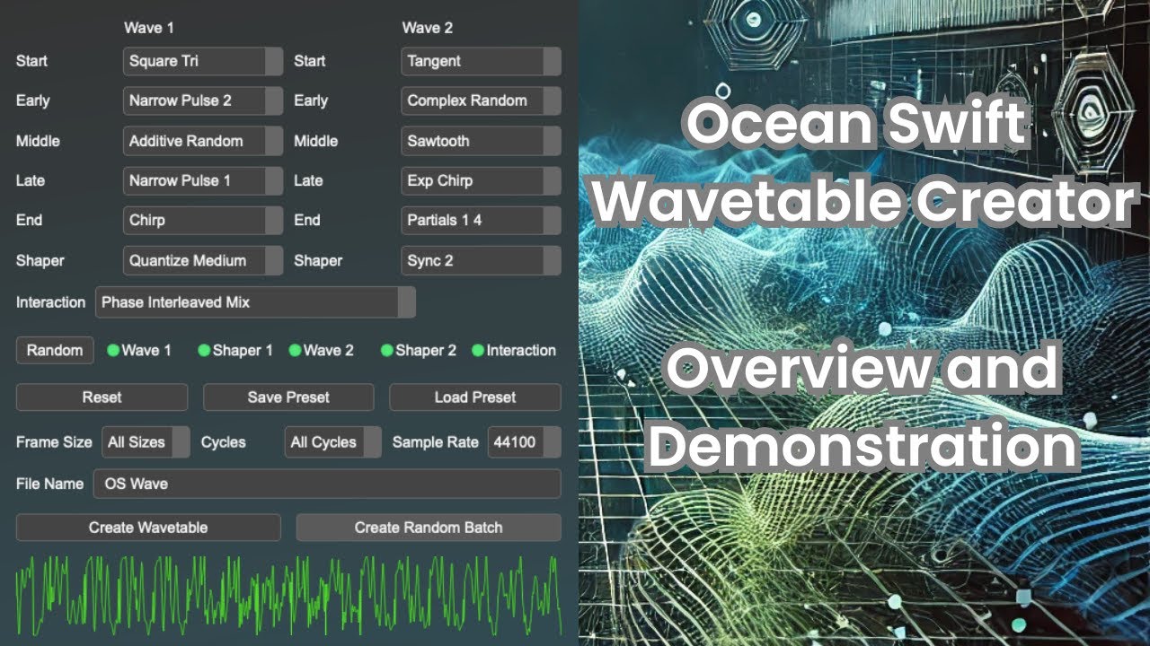 Ocean Swift  - Wavetable Creator v1.0.10 | Overview and Demonstration