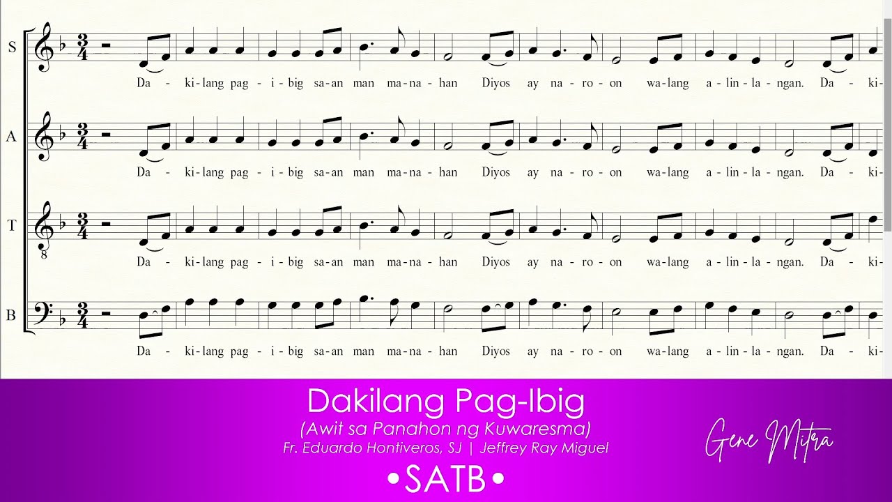 Dakilang Pag-Ibig • SATB