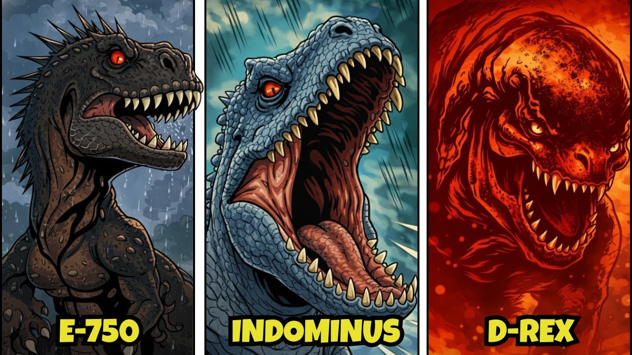 All 5 Hybrid Dinosaurs in Jurassic Park Explained — From First Prototype to Final Disaster