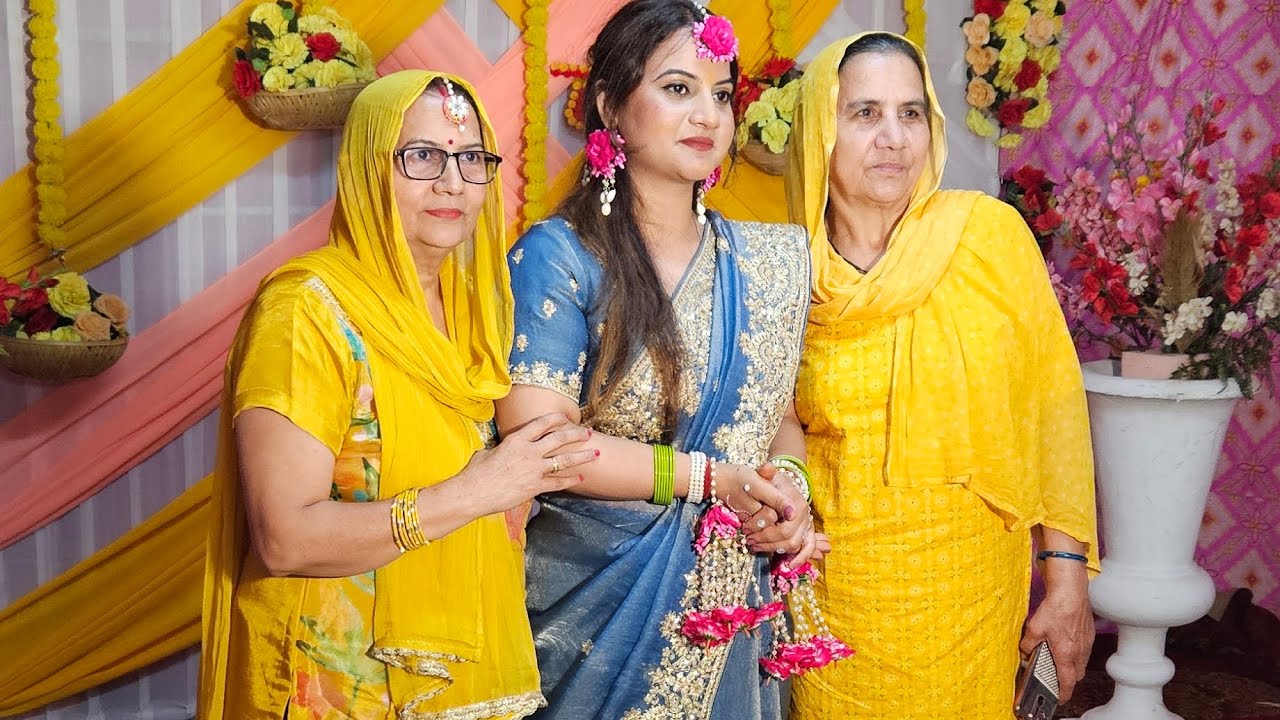 जय श्रीकृष्ण राधे राधे बहनो #हल्दी की रस्म का प्रोग्राम #वायरल विडिओ #❤️🎉😂👌