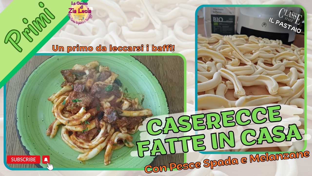 Caserecce con pesce spada e melanzane