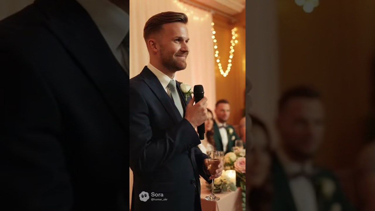 Scheidung?! 😳 Trauzeuge startet seine Rede SO dramatisch&hellip; und dann lachen alle 😂🎤 #hochzeit