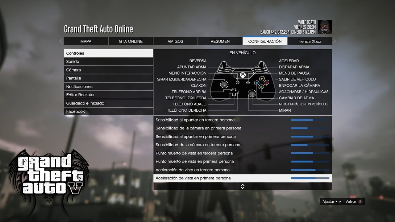 ¿QUE ES LA SENSIBILIDAD, PUNTO MUERTO Y ACELERACIÓN EN GTA V ONLINE? - WOLF D3ATH