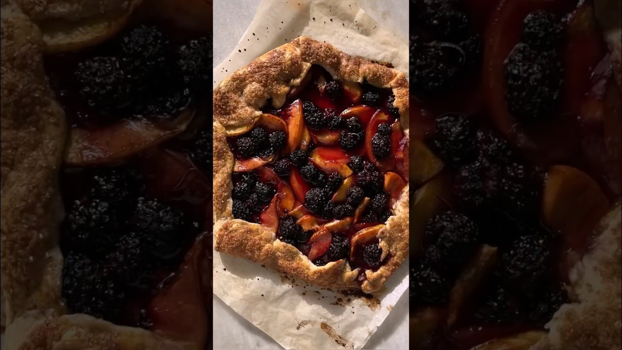 Galette de Nectarina y Moras con Hojaldre Rápido ¡listo en 5 MINUTOS!