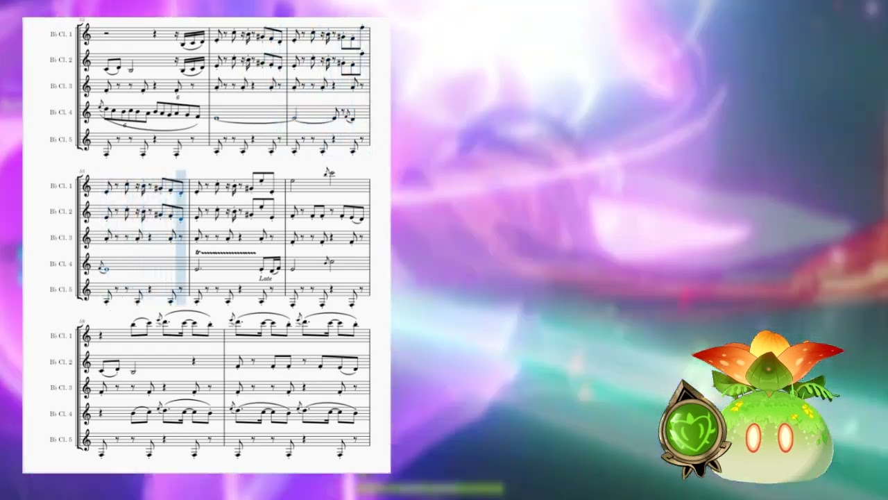 Genshin Impact: Swirls of Shamshir (Sumeru Battle Theme) - arranged for 5 clarinets