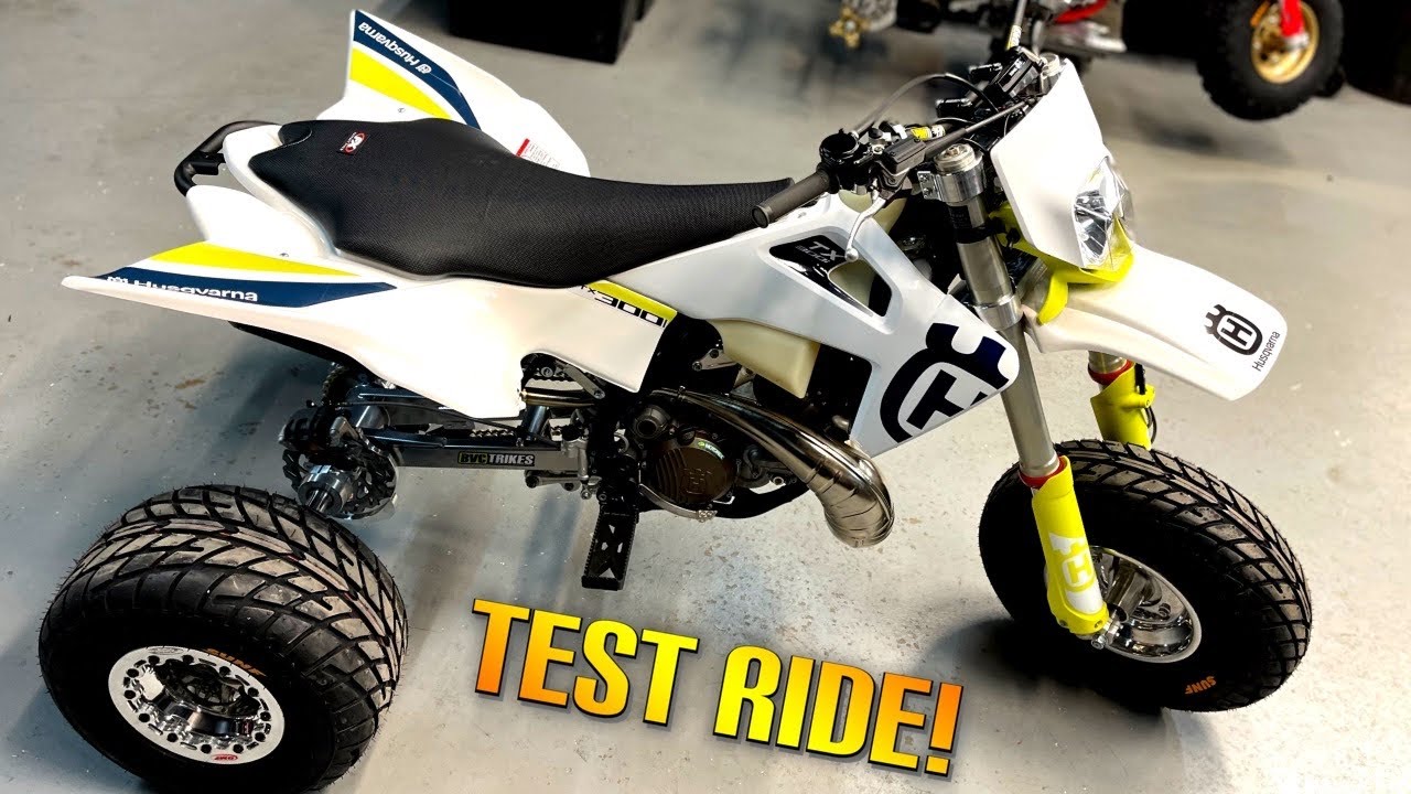 HUSQVARNA TX300i 2 STROKE Three Wheeler finished ( + Go-Pro Test ride)