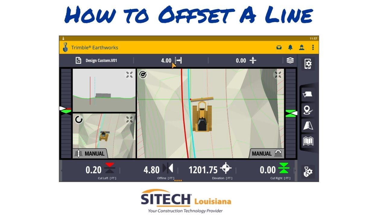 Earthworks How To Offset a Line - SITECH Louisiana