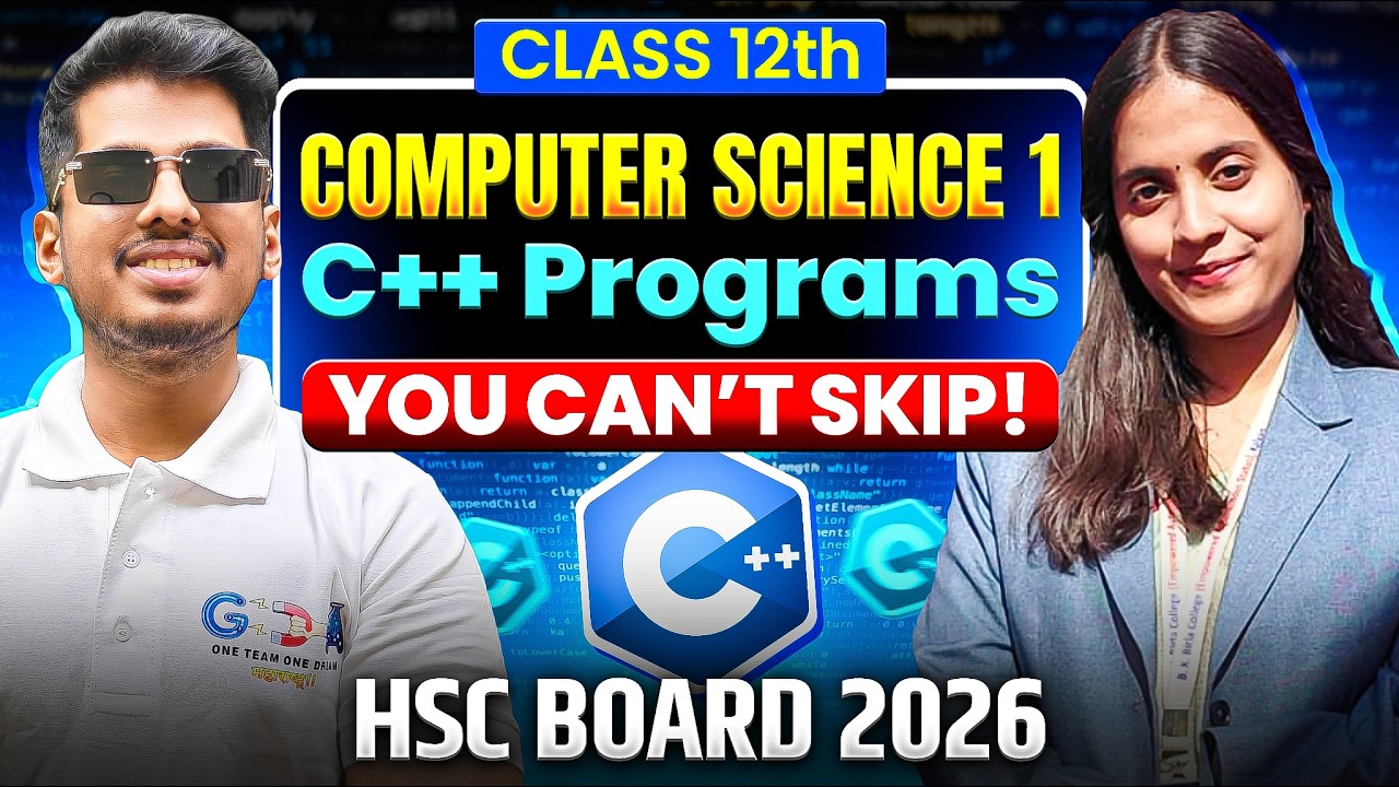 HSC Board 2026: Most Important C++ Programs (CS 1) HSC Board Class12th By ASC