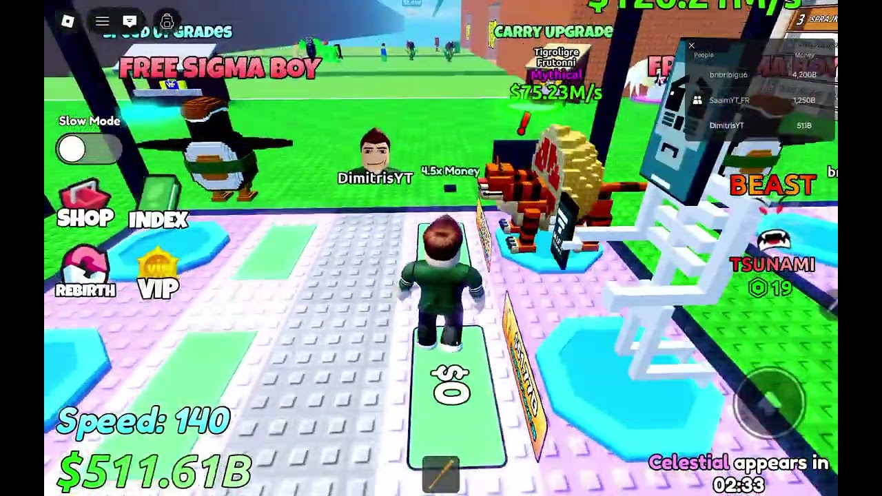 I played escape tsunami for brainrots with my best friend ft. @SaaimYT officical