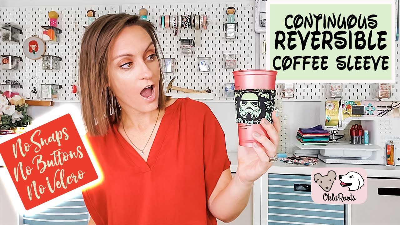 Continuous Reversible Coffee Sleeves - EASY Scrap Buster! No Hardware!