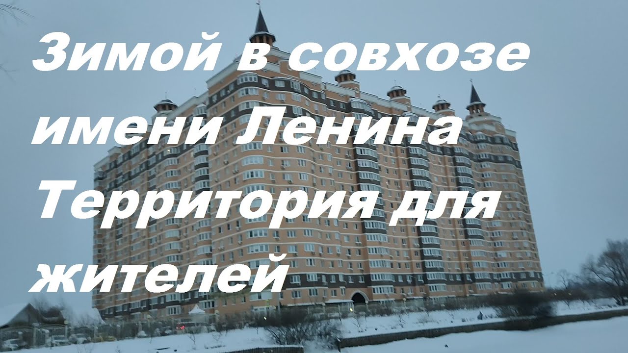 Зимой в совхозе имени Ленина. Территория для жителей.