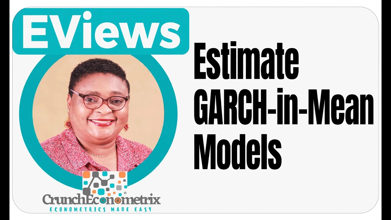 (EViews10): How to Estimate GARCH-in-Mean Models   #garchmodels #garchm #tgarch #volatility #egarch