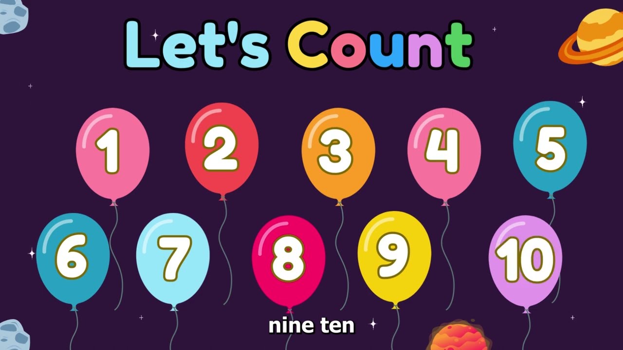 🚀 Counting 1-10 Balloons| Learn Numbers with FUN Activities! 🎈| Toddlers and Kids 5-7 Learning 🌟