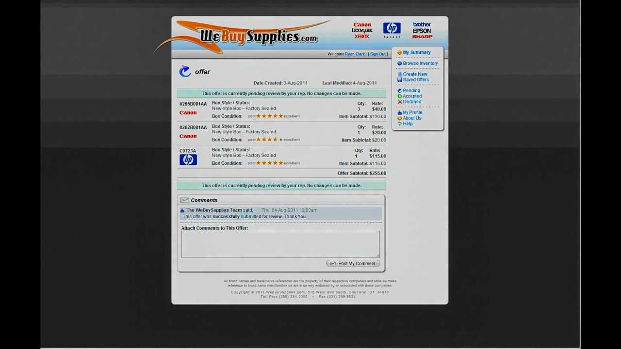 Sell Printer Cartridges