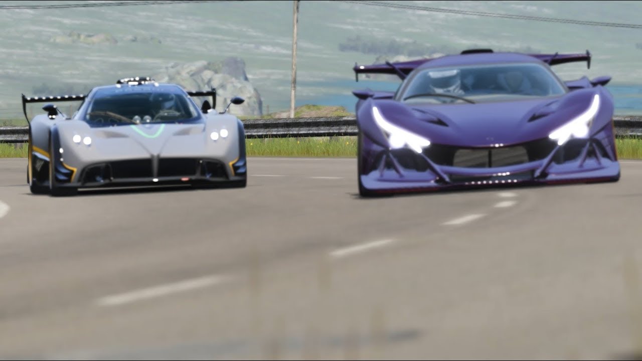 Pagani Zonda R vs Apollo Intensa Emozione at Highlands