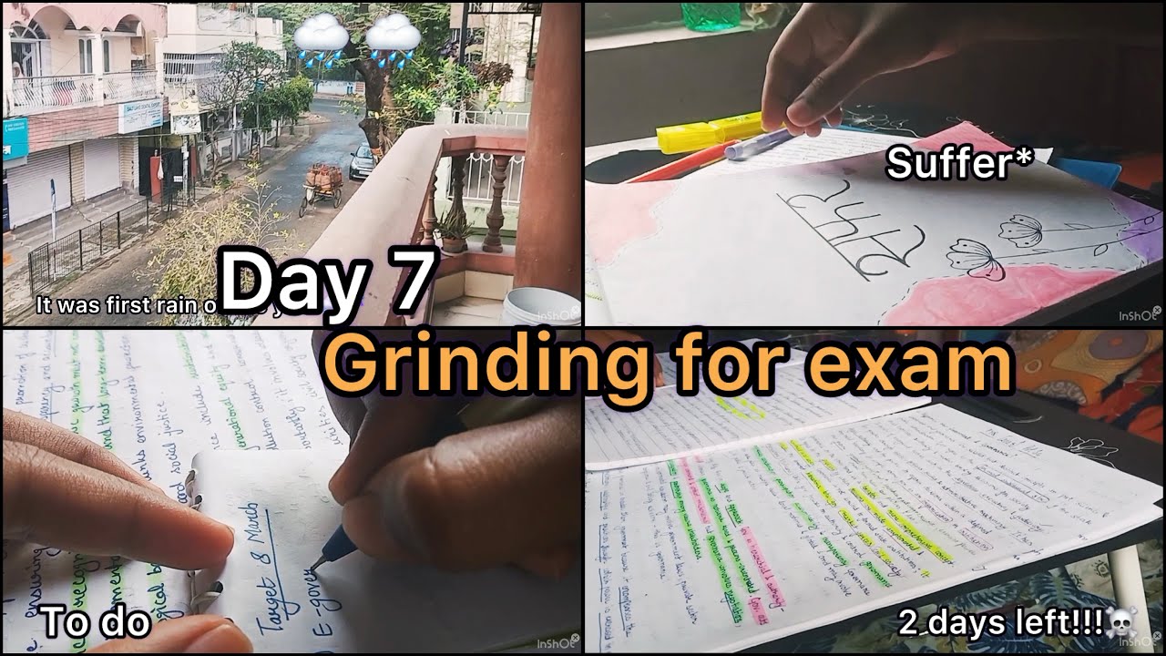 Day 7 of STUDYING FOR PASSING MARKS☠️ | serious study session|effective | discipline 