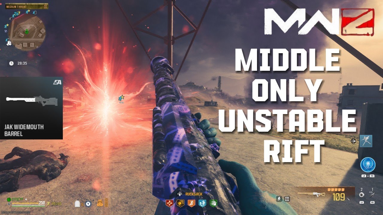 MW3 Zombies - NEW JAK WIDEMOUTH BARREL (MORS sniper) Unstable Rift Challenge Season 5 MWZ