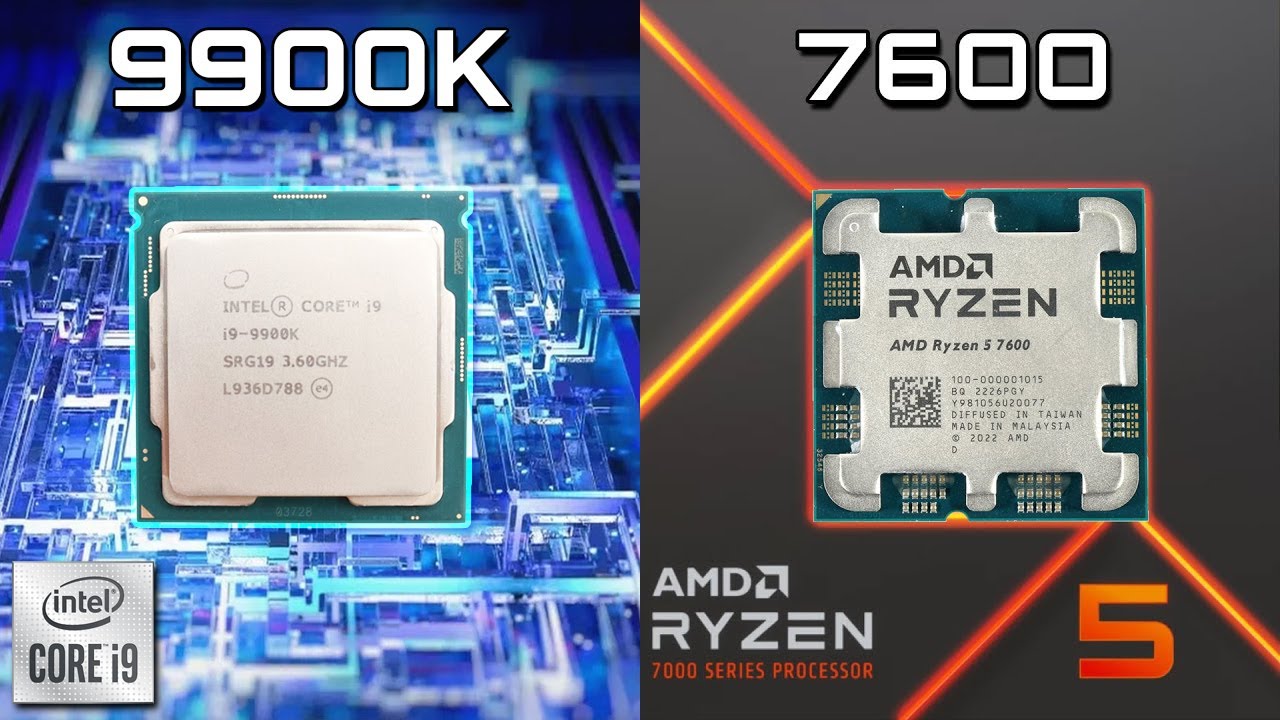 i9 9900K vs. Ryzen 5 7600 | Overclocked / Tuned | 7 game side-by-side