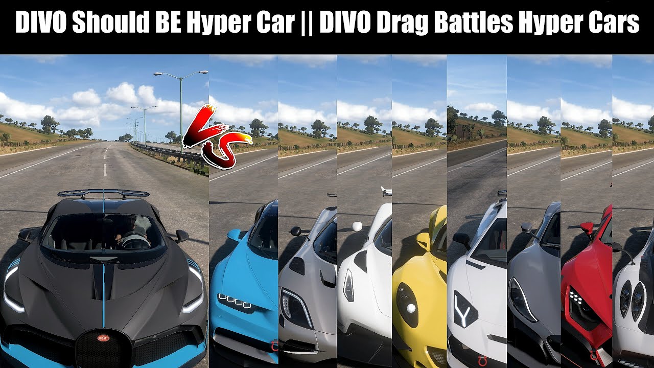 Bugatti Divo Should Be A Hyper Car | Divo VS All Hyper Car | Forza Horizon 5 | 1 Mile Drag Battle