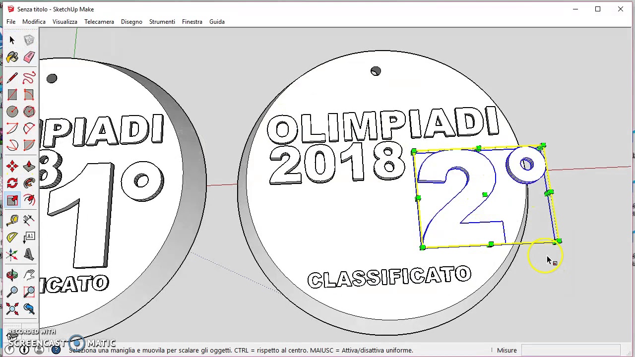 129 - Come progettare 3d facile - disegno MEDAGLIA + generazione gcode con cura 3.0.4