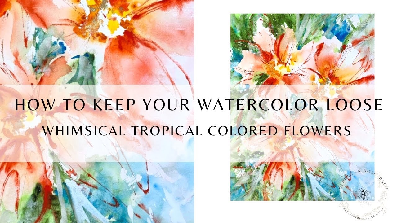 Punchy Colored Flowers - How To Keep Your Watercolor Paintings Loose
