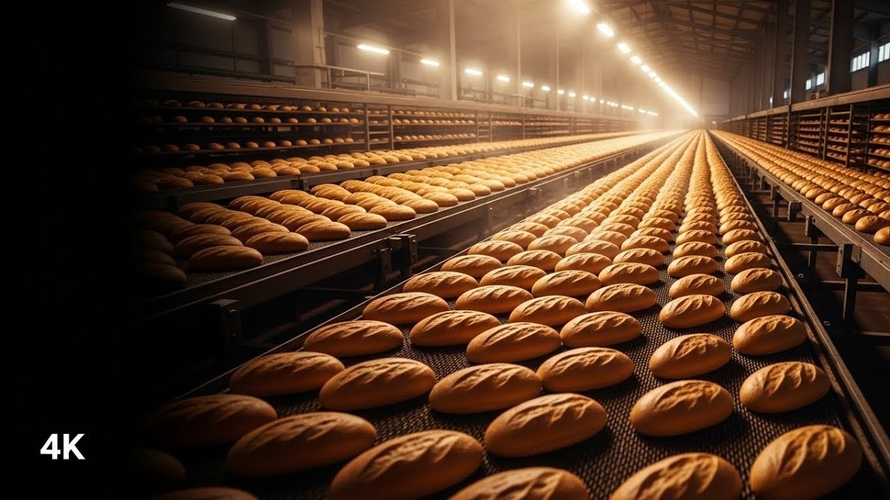 Inside a Huge Factory Where MILLIONS of Bread Are Made Daily
