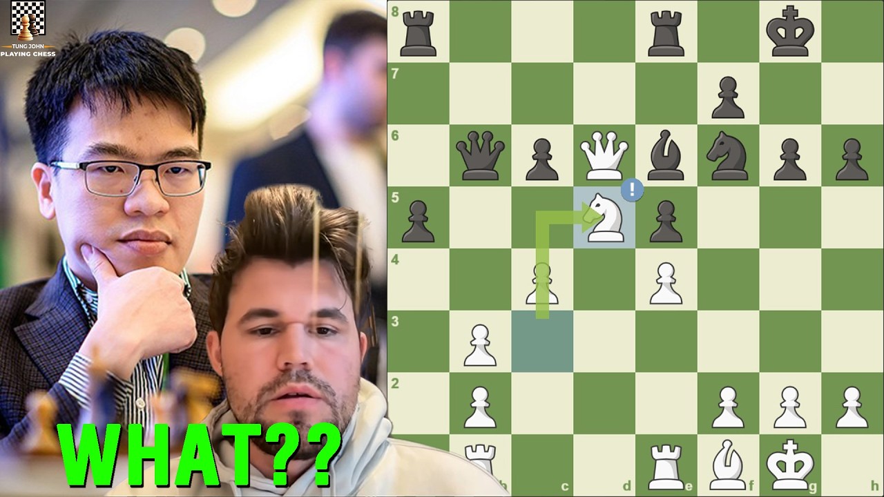 Magnus Carlsen Sững Sờ Trước Pha Thí Mã Bắt Hậu của Lê Quang Liêm - Titled Tuesday || TungJohn
