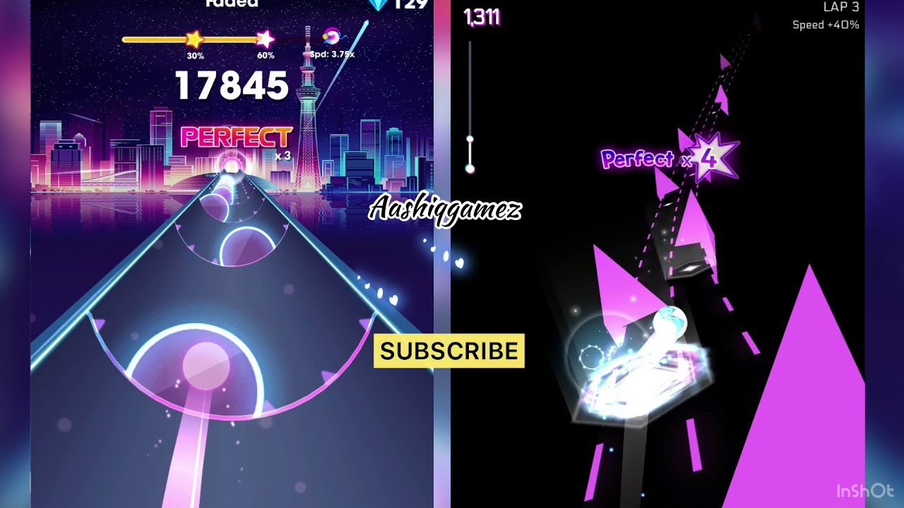 BEAT ROLLER (speed 425%)vs DANCINGPLANET (speed+60%)
