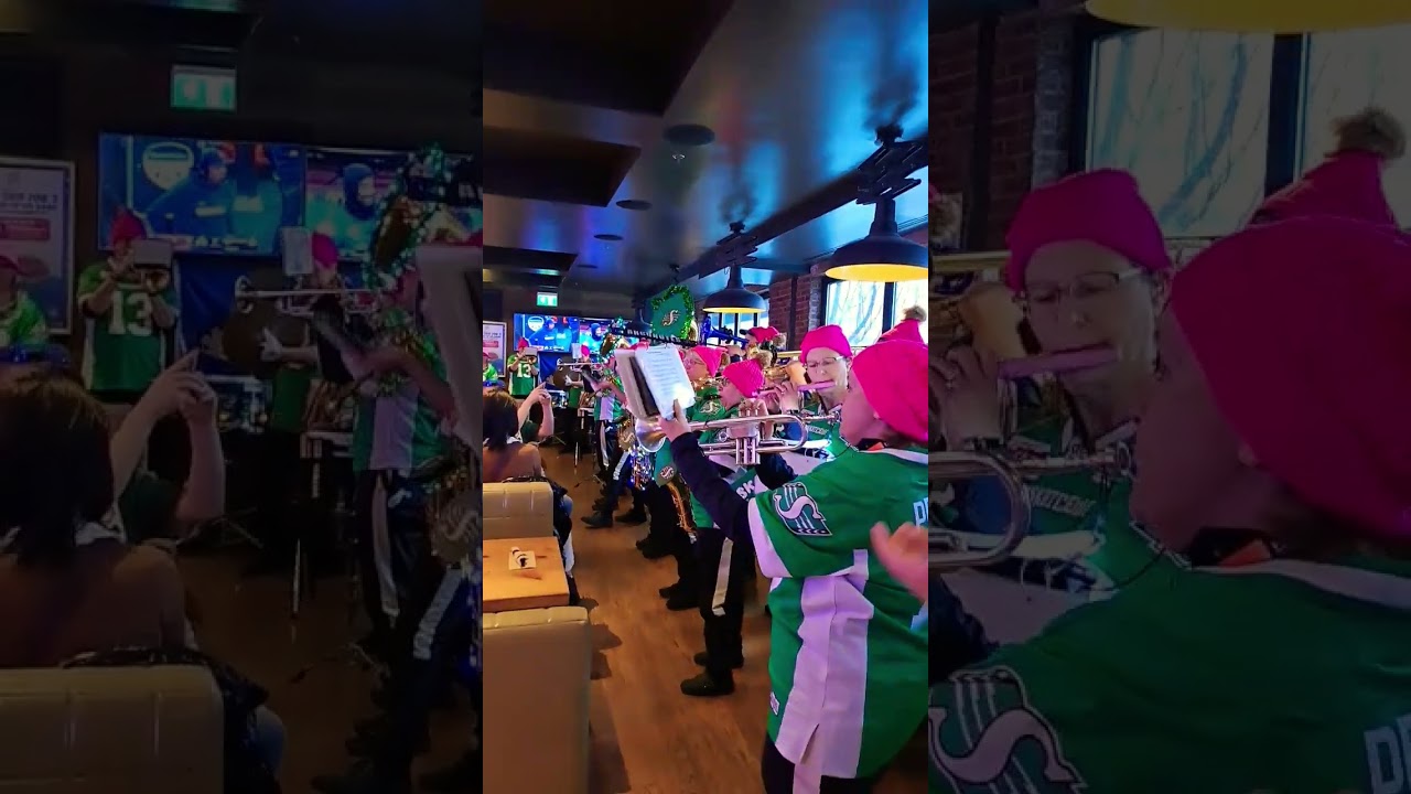 Roughrider Pep Band at CFLFFC! #torontoargonauts #bluebombers #riderpride #FUCKCANCER