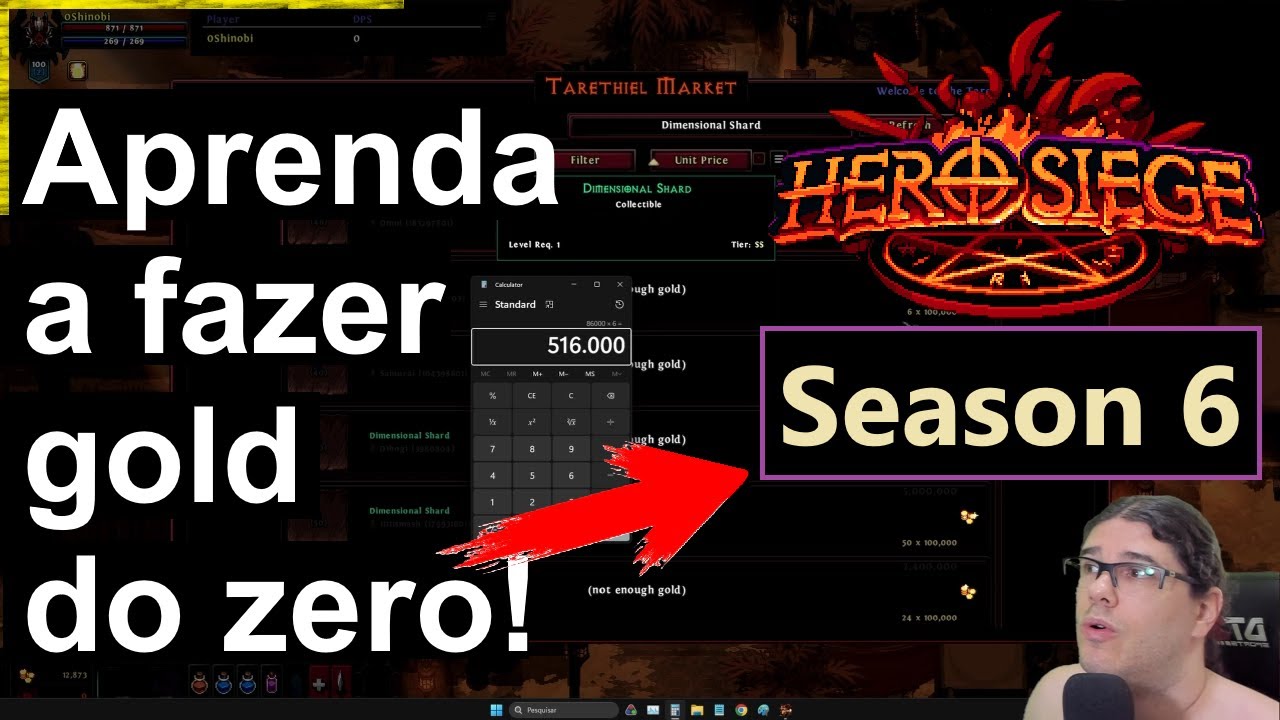 Como fazer gold do zero?! Hero Siege Season 6 - Guia Completo para iniciantes!