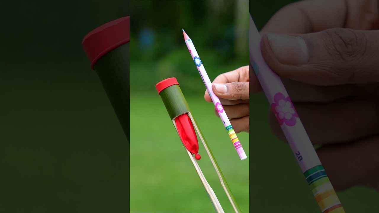 DIY Bamboo Creations with pencil Slingshots #Bamboo #Slingshots #Diy #Bambooart