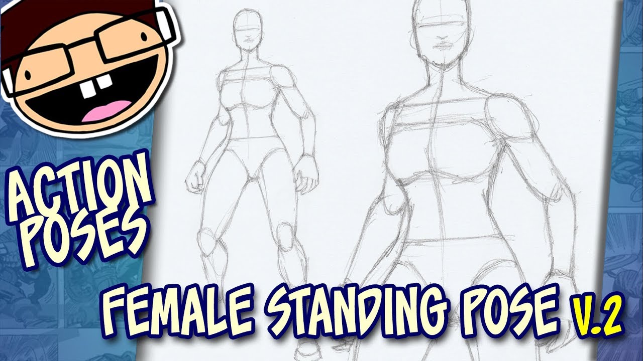 How to Draw a FEMALE STANDING POSE (Version 2) | Narrated Easy Step-by-Step Tutorial