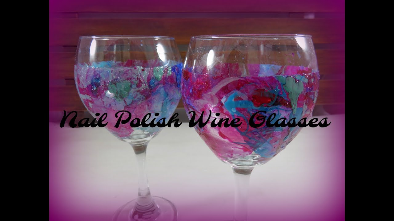 Nail Polish Painted Wine Glasses | Nail Polish Art | Tutorial | Aressa | 2019