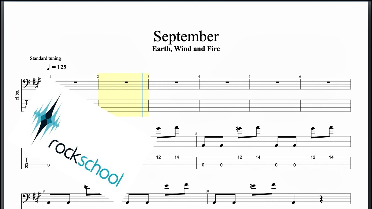September Rockschool Grade 5 Bass